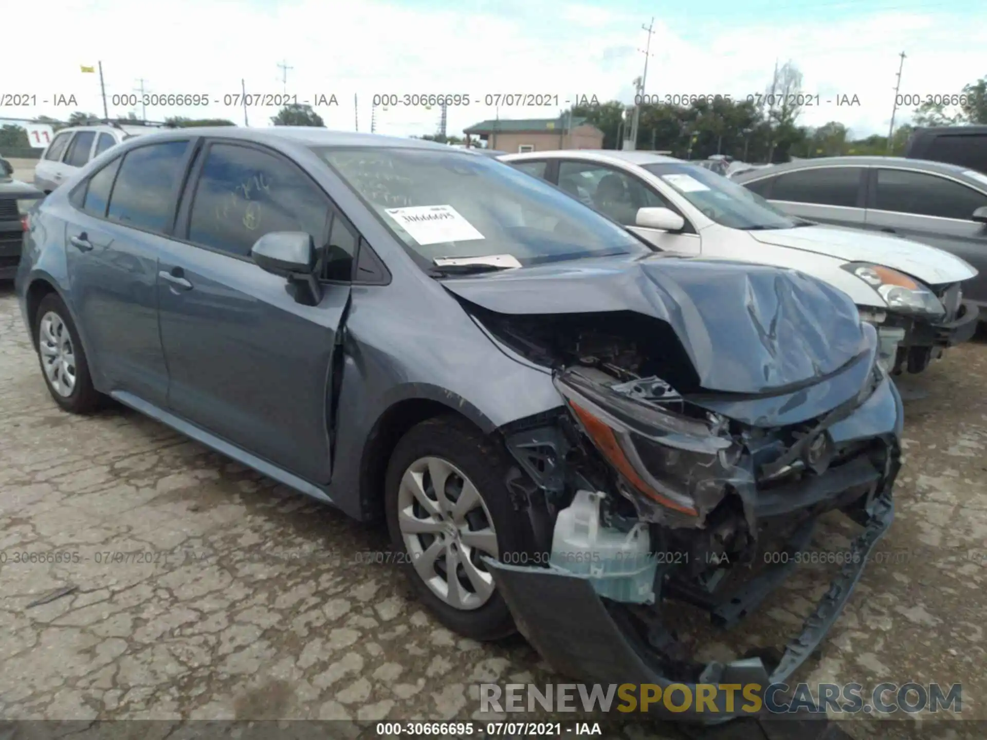 1 Photograph of a damaged car JTDEPMAE2MJ149996 TOYOTA COROLLA 2021