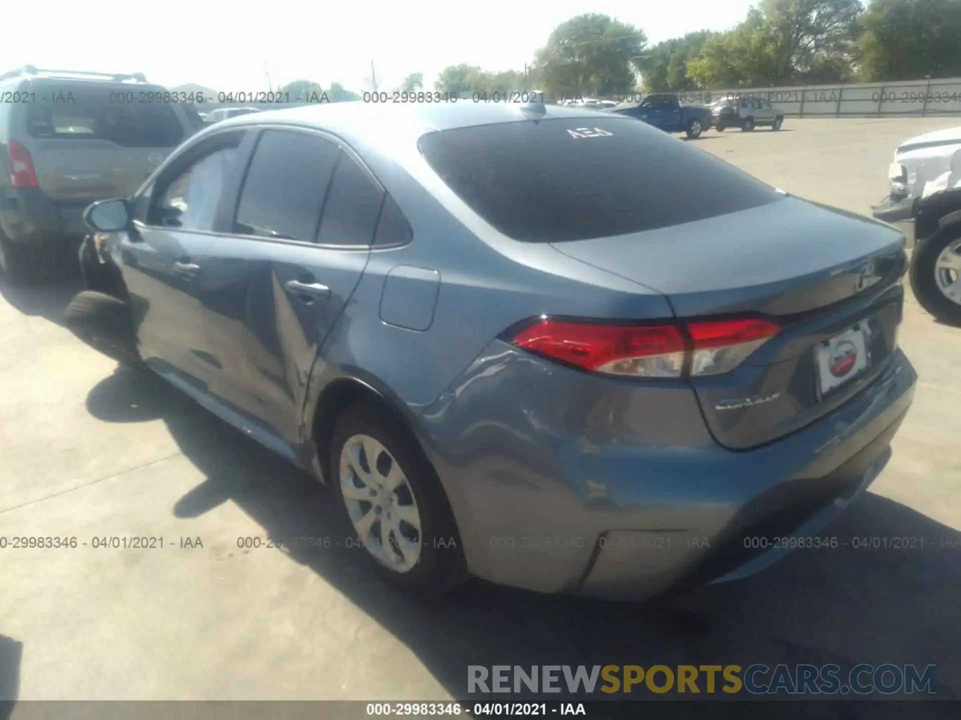 3 Photograph of a damaged car JTDEPMAE2MJ151862 TOYOTA COROLLA 2021