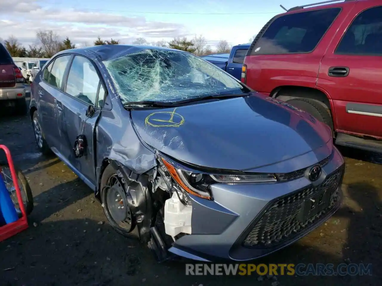 1 Photograph of a damaged car JTDEPMAE2MJ152395 TOYOTA COROLLA 2021