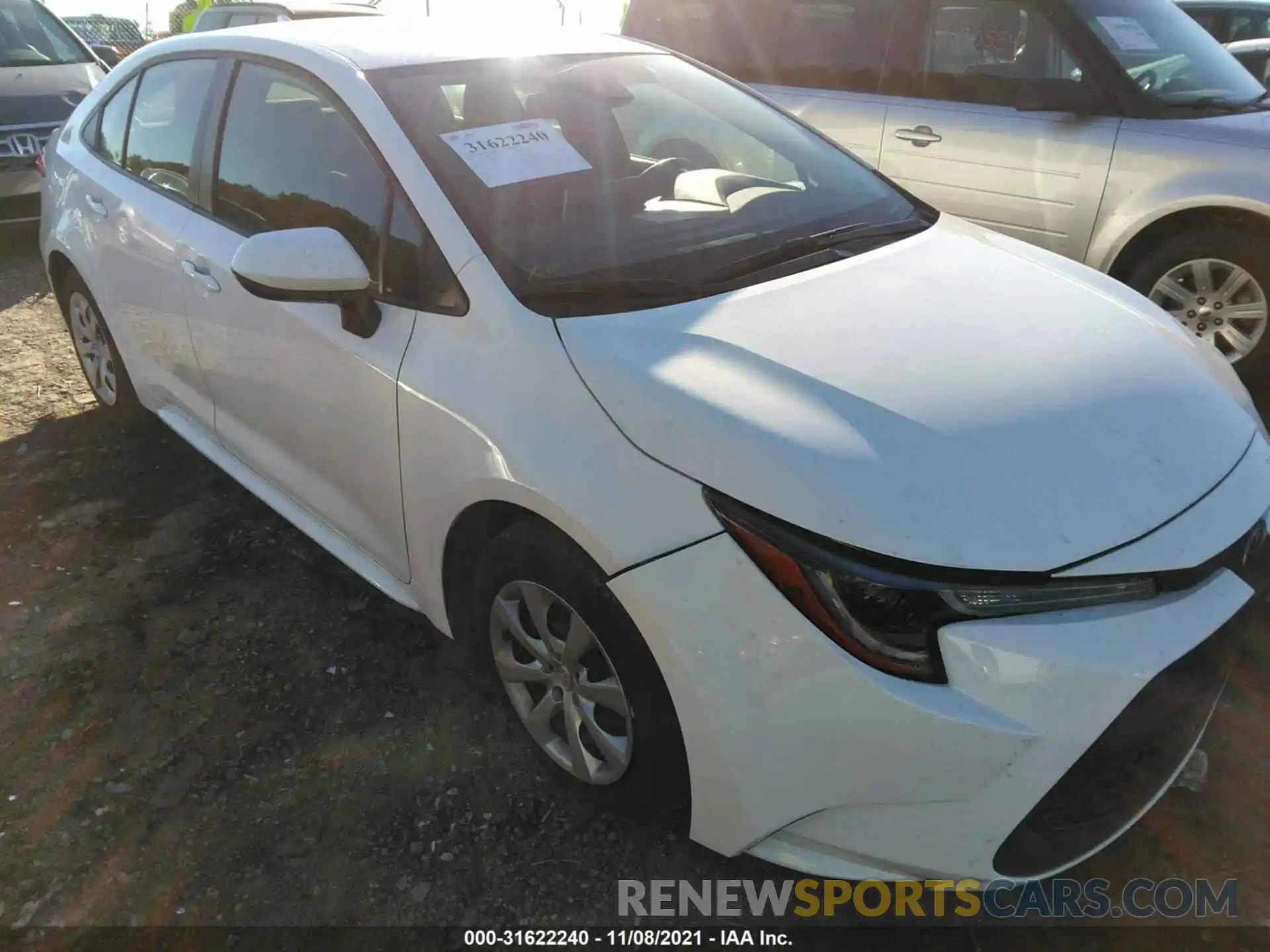 1 Photograph of a damaged car JTDEPMAE2MJ153224 TOYOTA COROLLA 2021