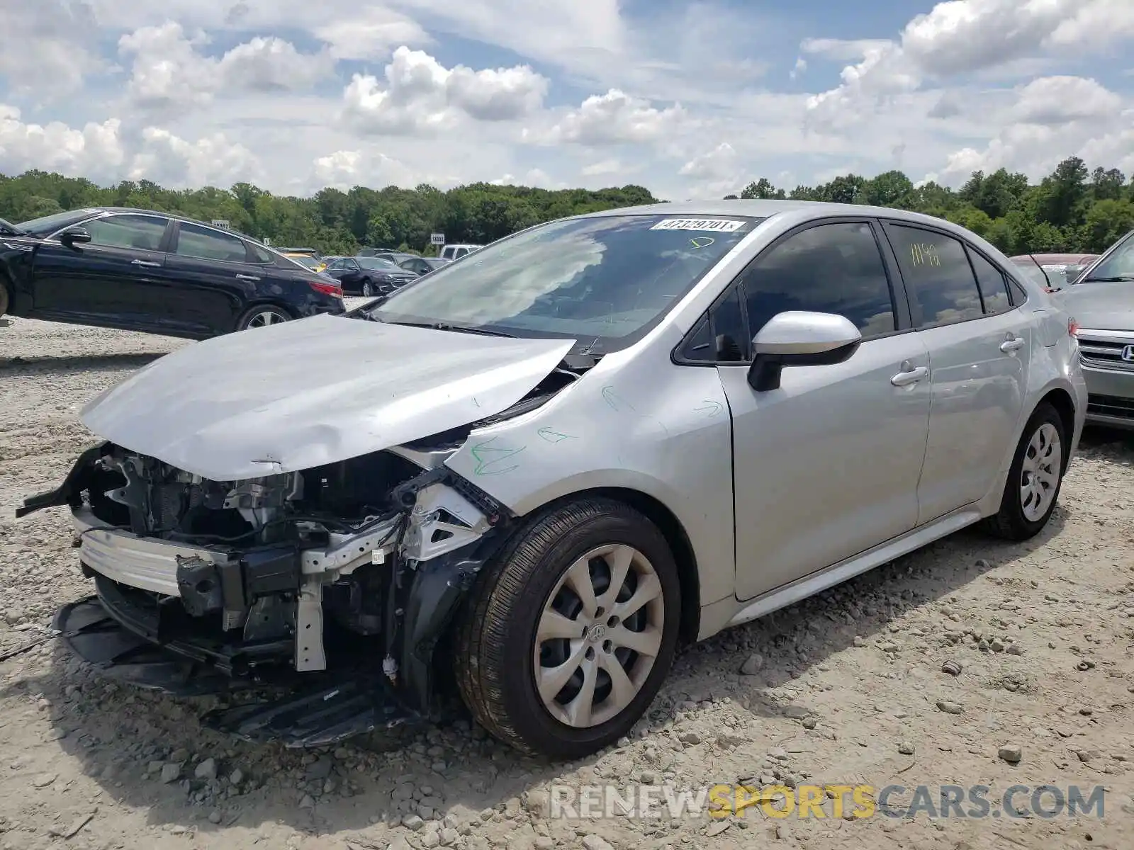 2 Photograph of a damaged car JTDEPMAE2MJ154292 TOYOTA COROLLA 2021