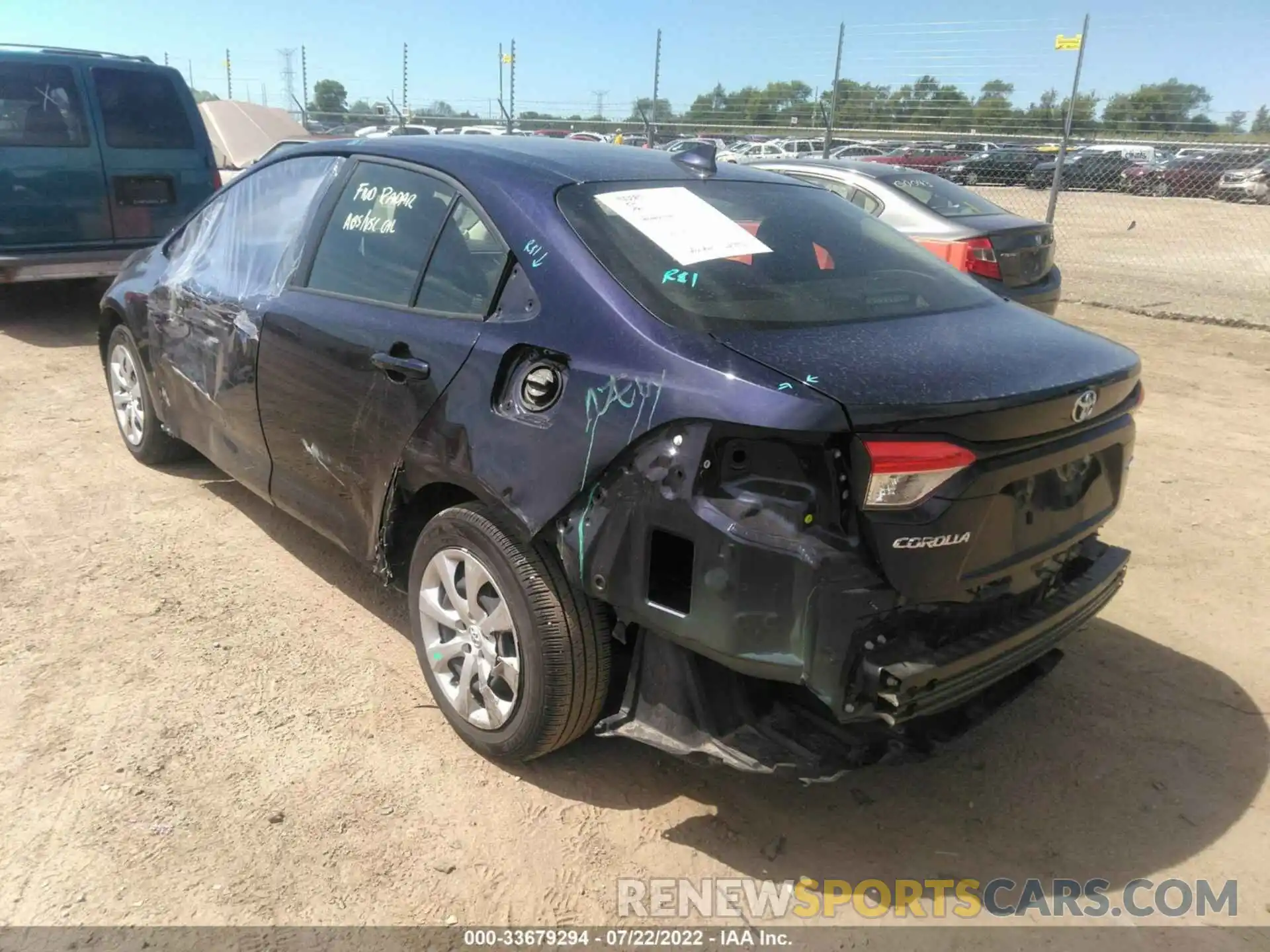 3 Photograph of a damaged car JTDEPMAE2MJ156818 TOYOTA COROLLA 2021