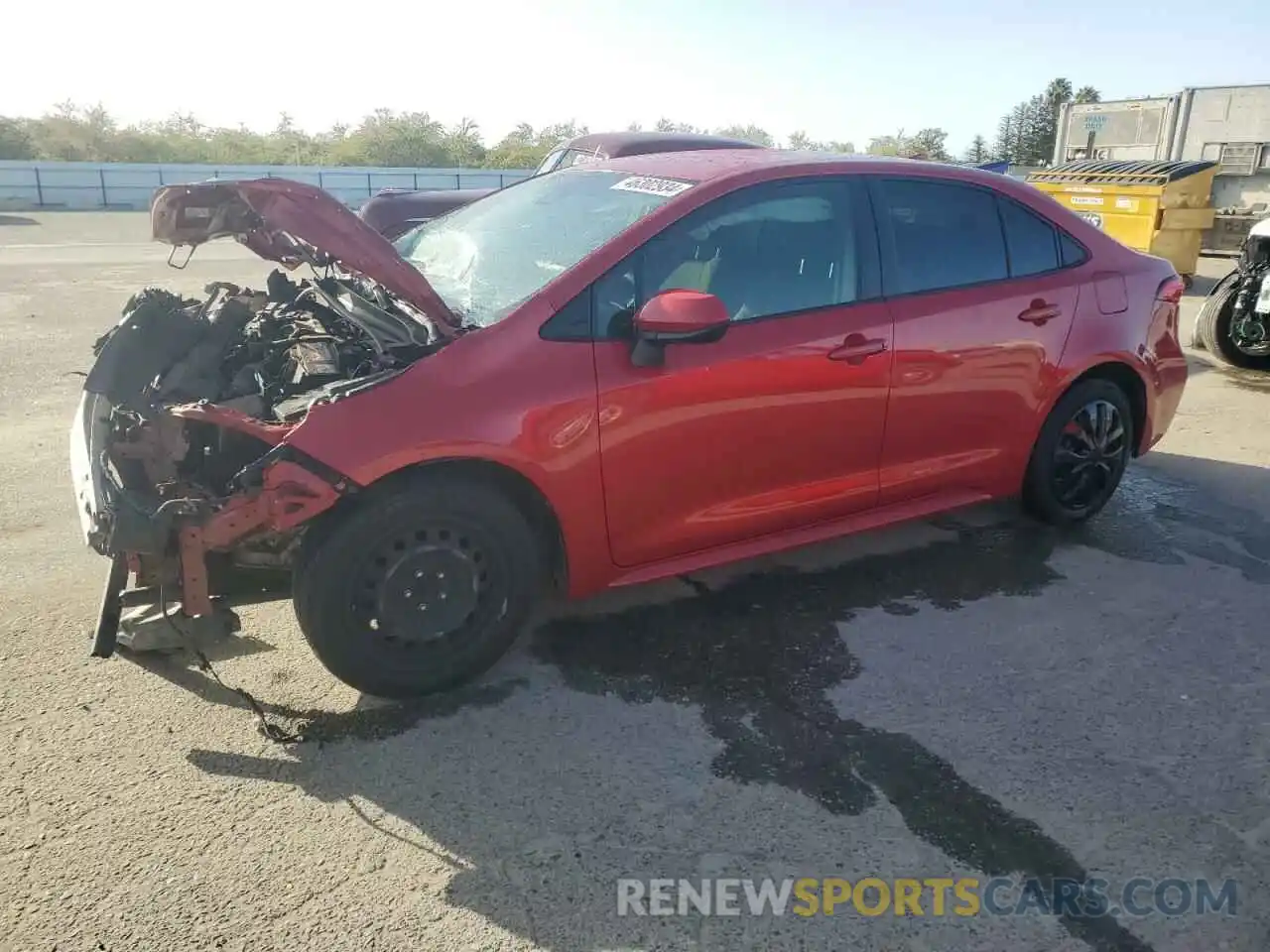 1 Photograph of a damaged car JTDEPMAE2MJ160237 TOYOTA COROLLA 2021