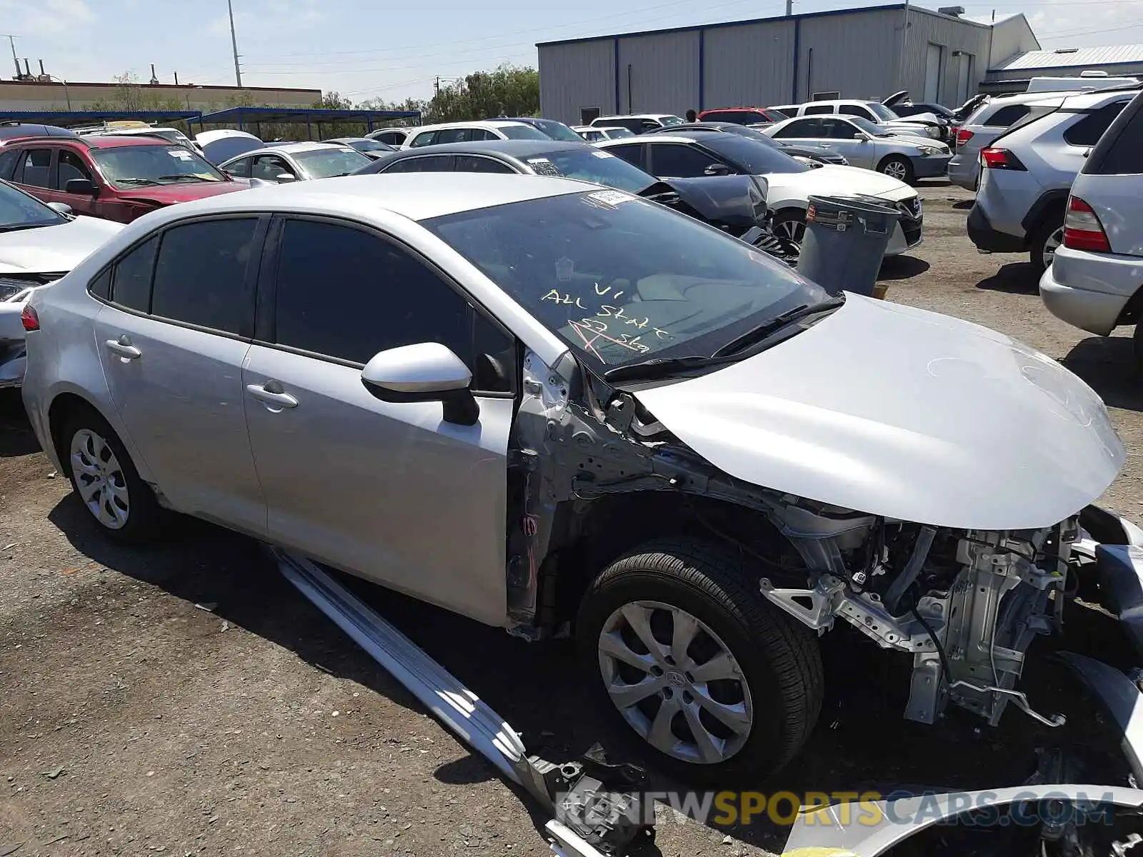 1 Photograph of a damaged car JTDEPMAE2MJ161615 TOYOTA COROLLA 2021