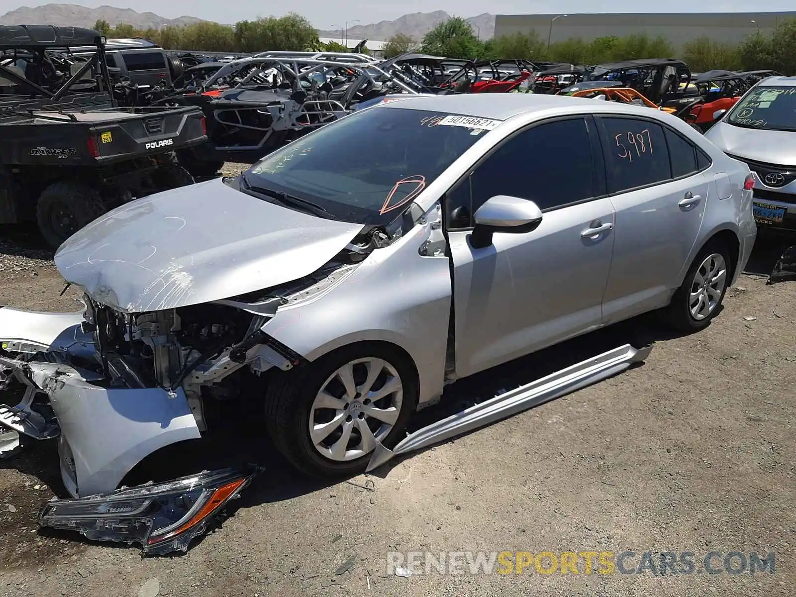 2 Photograph of a damaged car JTDEPMAE2MJ161615 TOYOTA COROLLA 2021