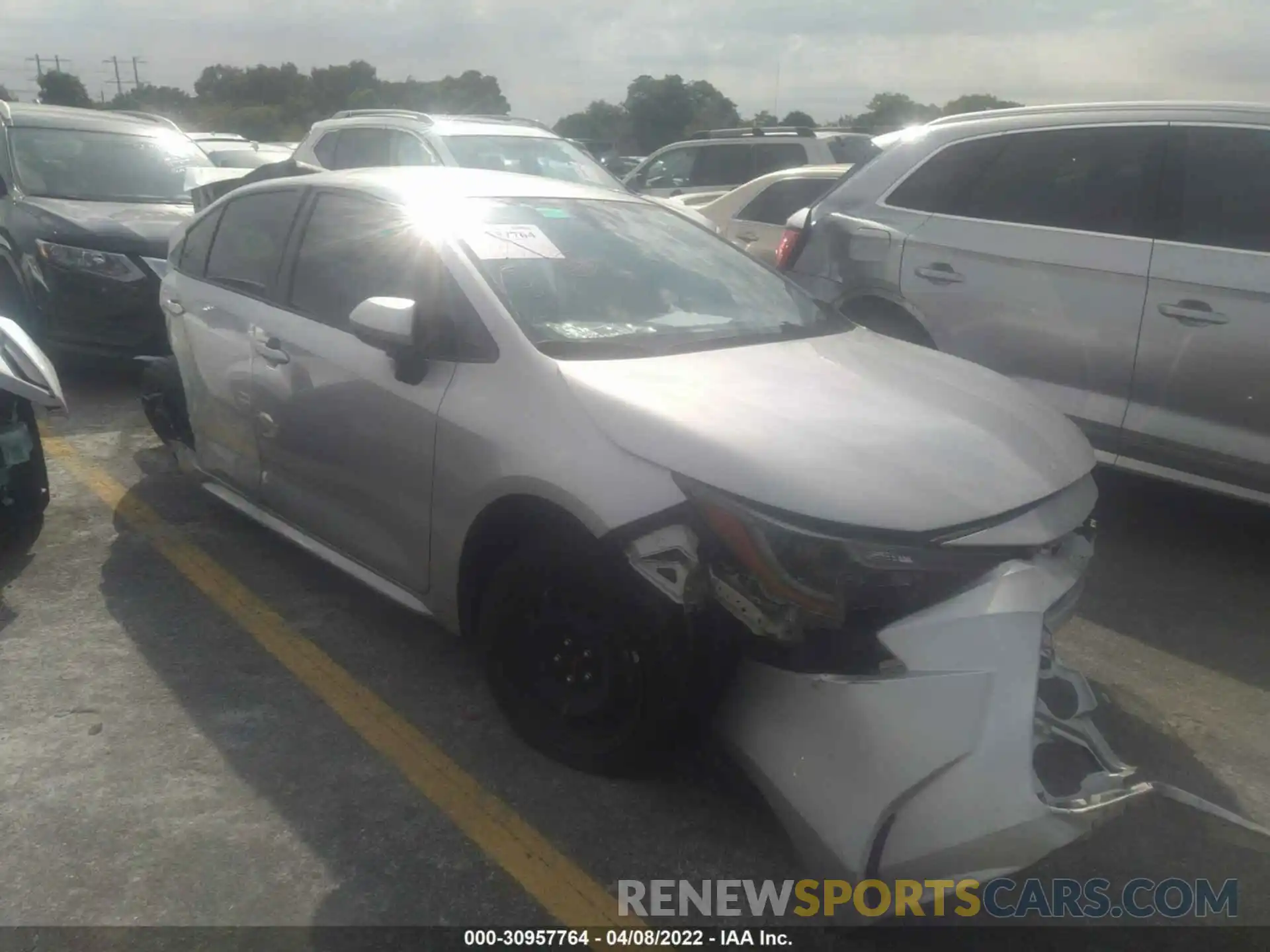 1 Photograph of a damaged car JTDEPMAE2MJ161971 TOYOTA COROLLA 2021