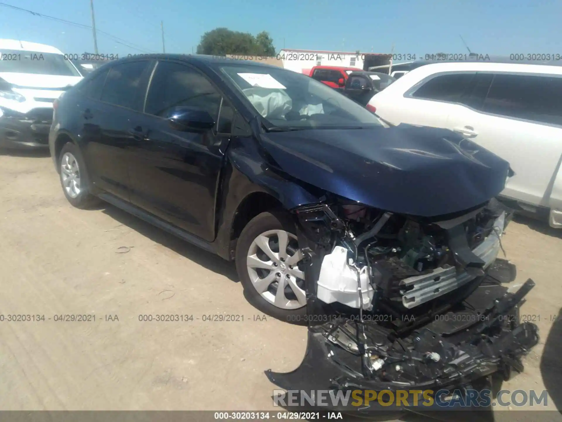 1 Photograph of a damaged car JTDEPMAE2MJ162327 TOYOTA COROLLA 2021