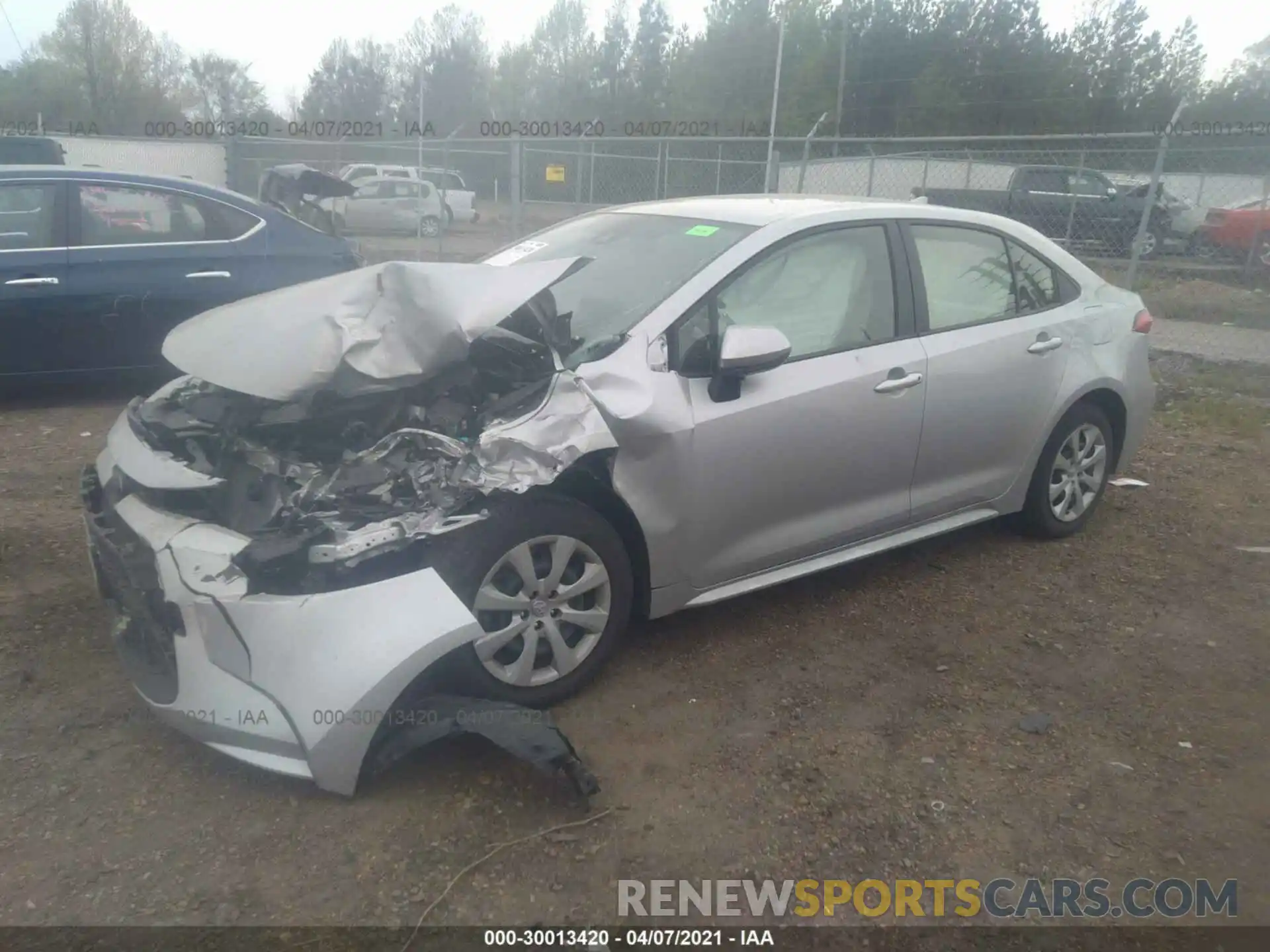 2 Photograph of a damaged car JTDEPMAE2MJ163798 TOYOTA COROLLA 2021