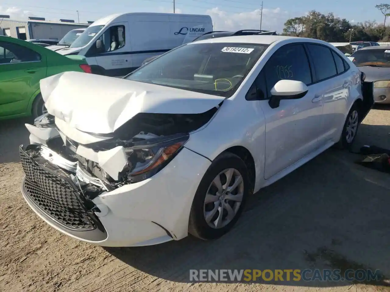 2 Photograph of a damaged car JTDEPMAE2MJ164711 TOYOTA COROLLA 2021