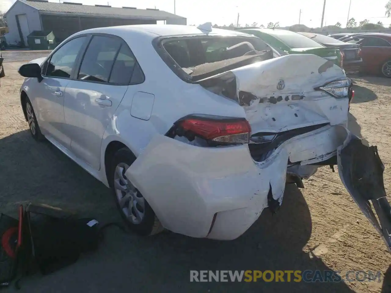 3 Photograph of a damaged car JTDEPMAE2MJ164711 TOYOTA COROLLA 2021