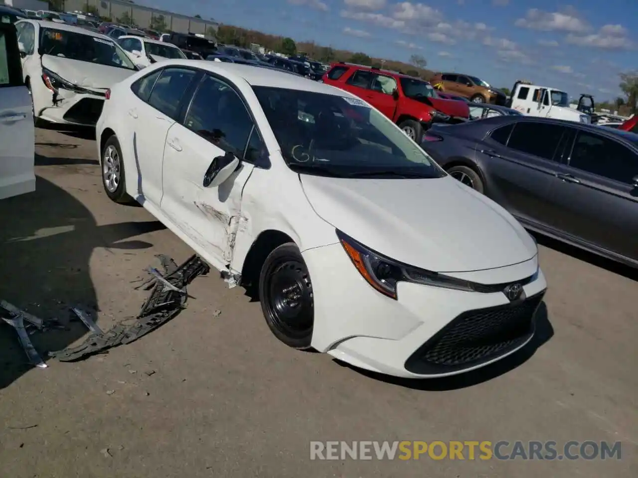 1 Photograph of a damaged car JTDEPMAE2MJ166023 TOYOTA COROLLA 2021