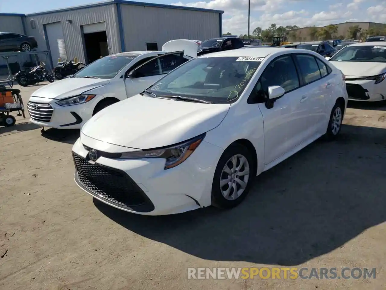 2 Photograph of a damaged car JTDEPMAE2MJ166023 TOYOTA COROLLA 2021