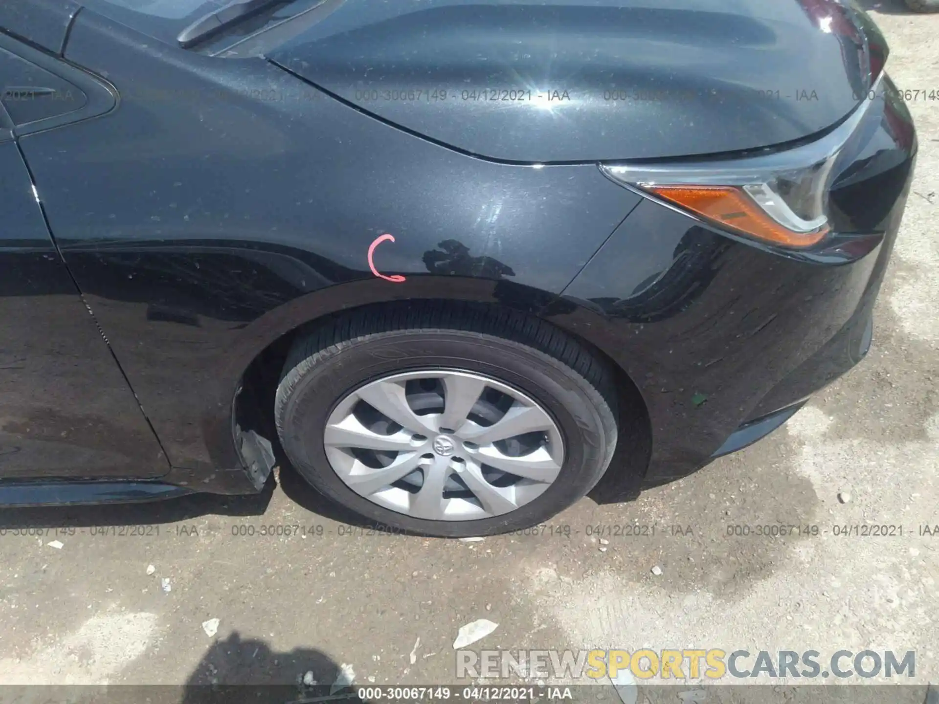 14 Photograph of a damaged car JTDEPMAE2MJ166281 TOYOTA COROLLA 2021