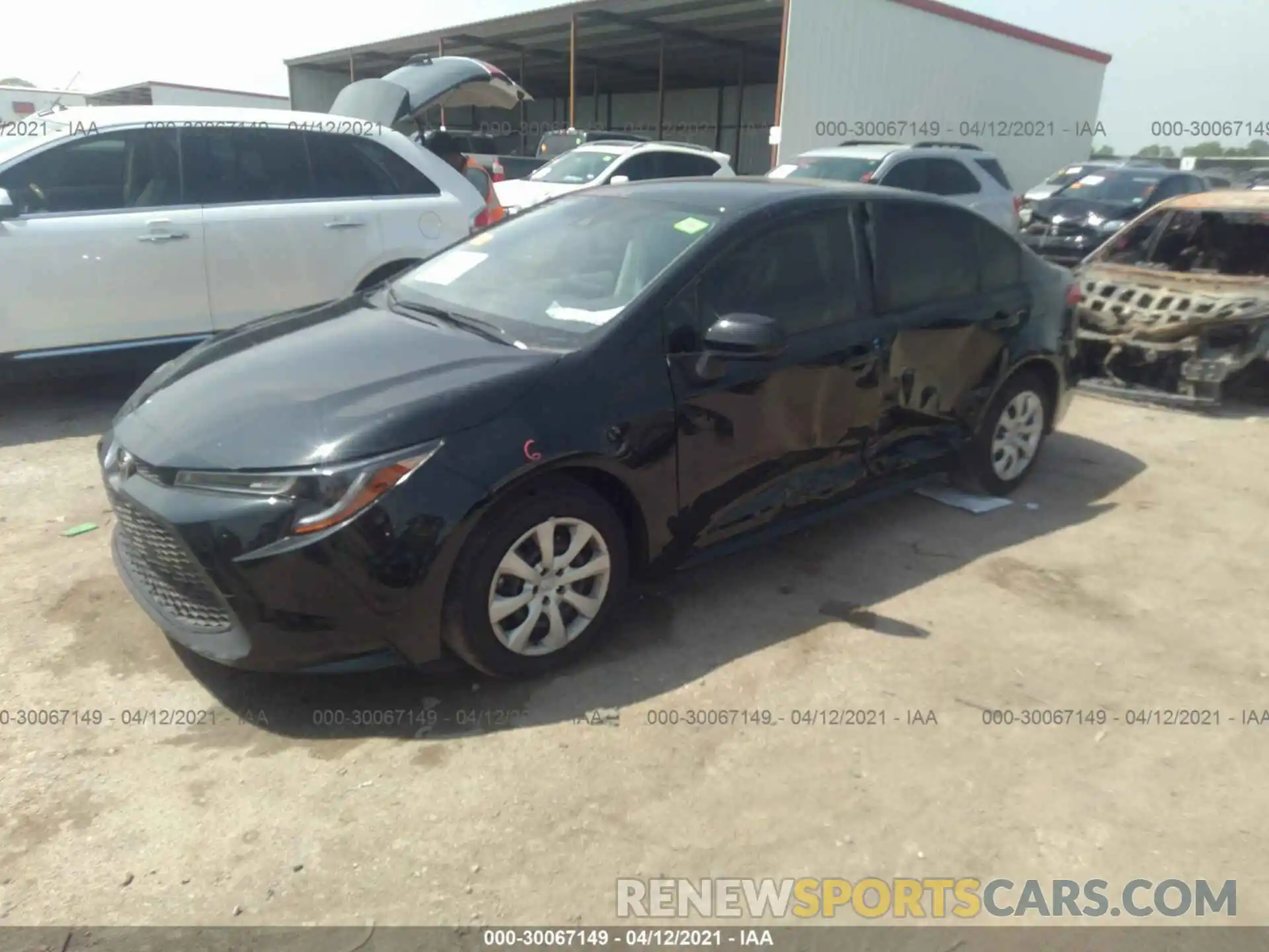 2 Photograph of a damaged car JTDEPMAE2MJ166281 TOYOTA COROLLA 2021