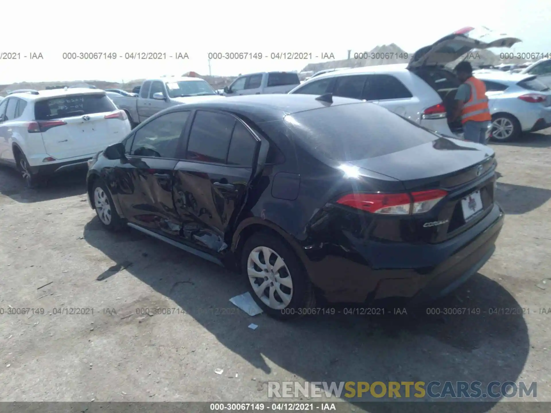 3 Photograph of a damaged car JTDEPMAE2MJ166281 TOYOTA COROLLA 2021