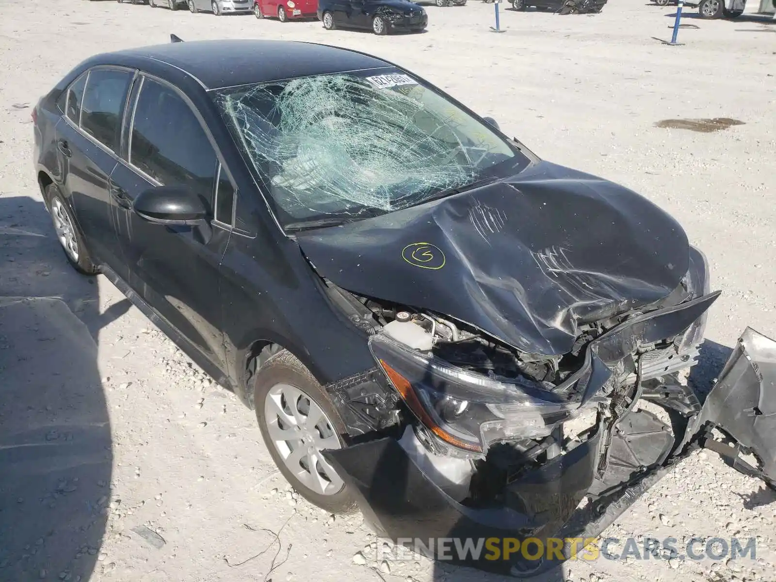 1 Photograph of a damaged car JTDEPMAE2MJ167236 TOYOTA COROLLA 2021