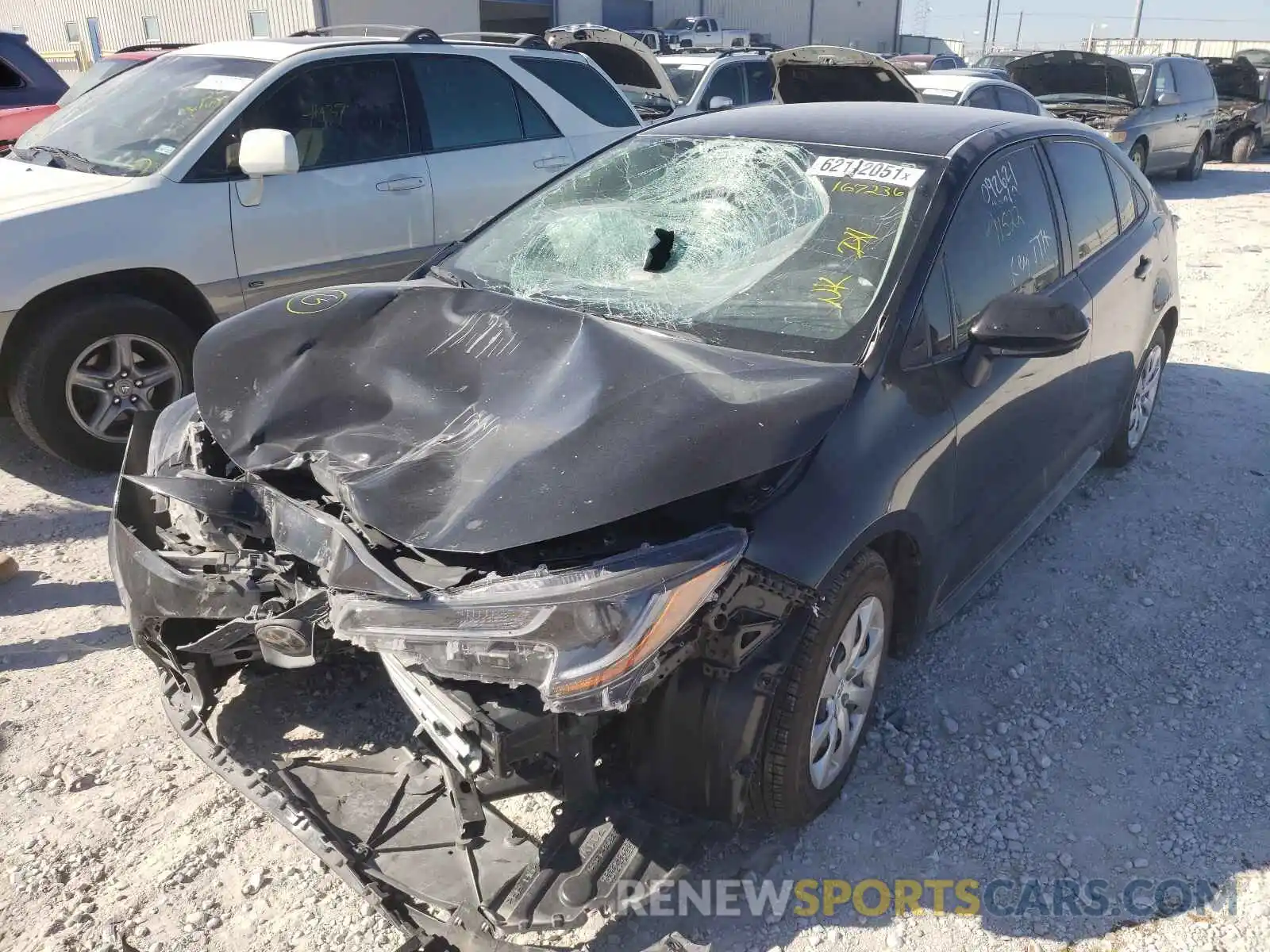 2 Photograph of a damaged car JTDEPMAE2MJ167236 TOYOTA COROLLA 2021