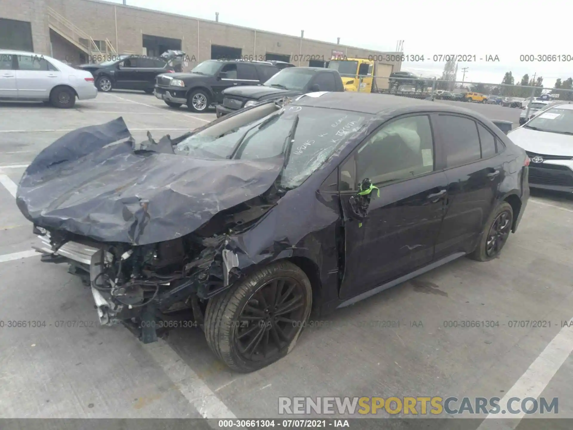 2 Photograph of a damaged car JTDEPMAE2MJ169245 TOYOTA COROLLA 2021