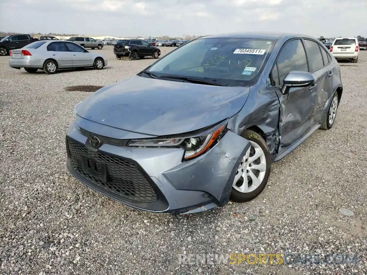 2 Photograph of a damaged car JTDEPMAE2MJ171769 TOYOTA COROLLA 2021