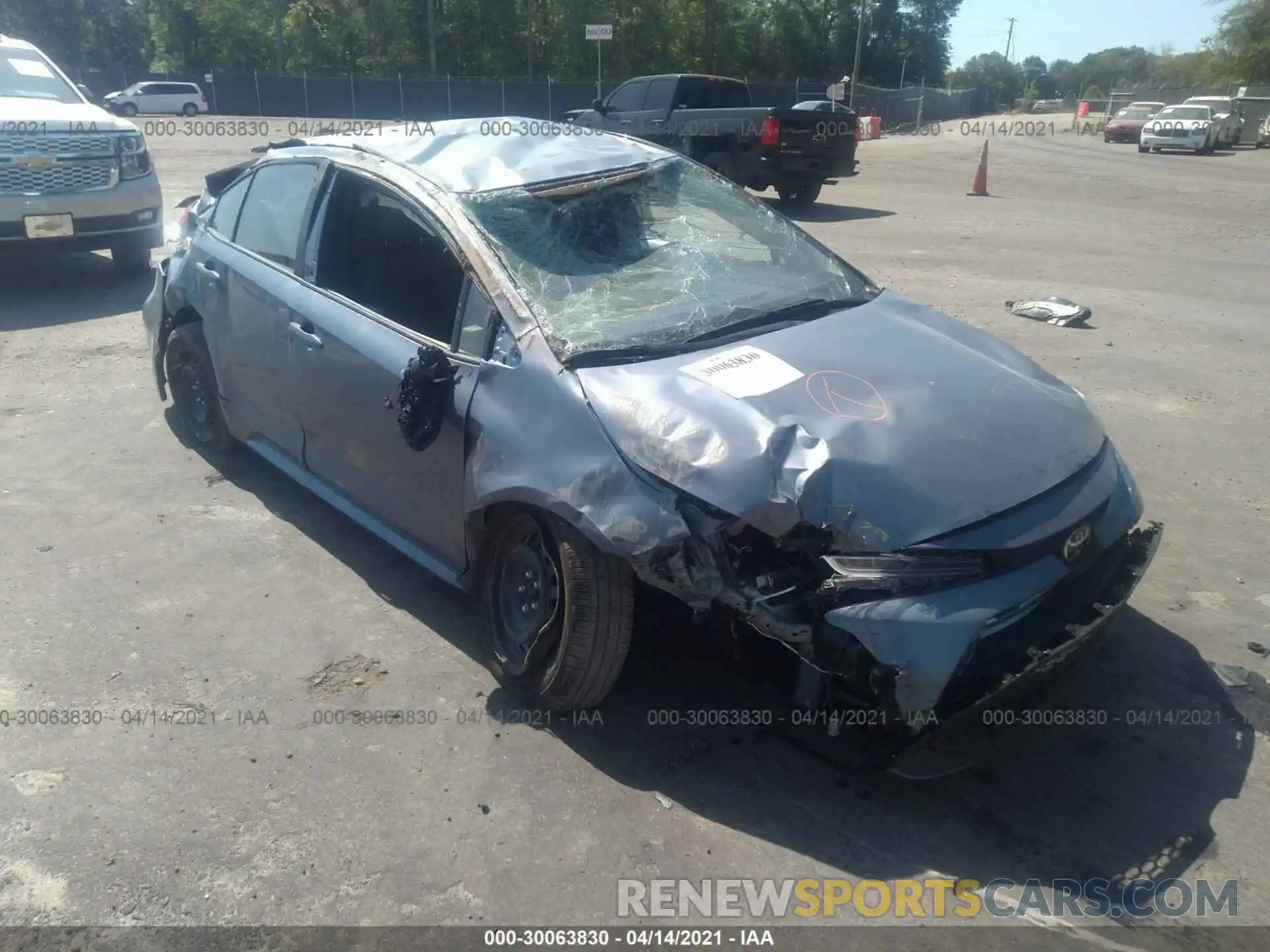 1 Photograph of a damaged car JTDEPMAE2MJ172341 TOYOTA COROLLA 2021