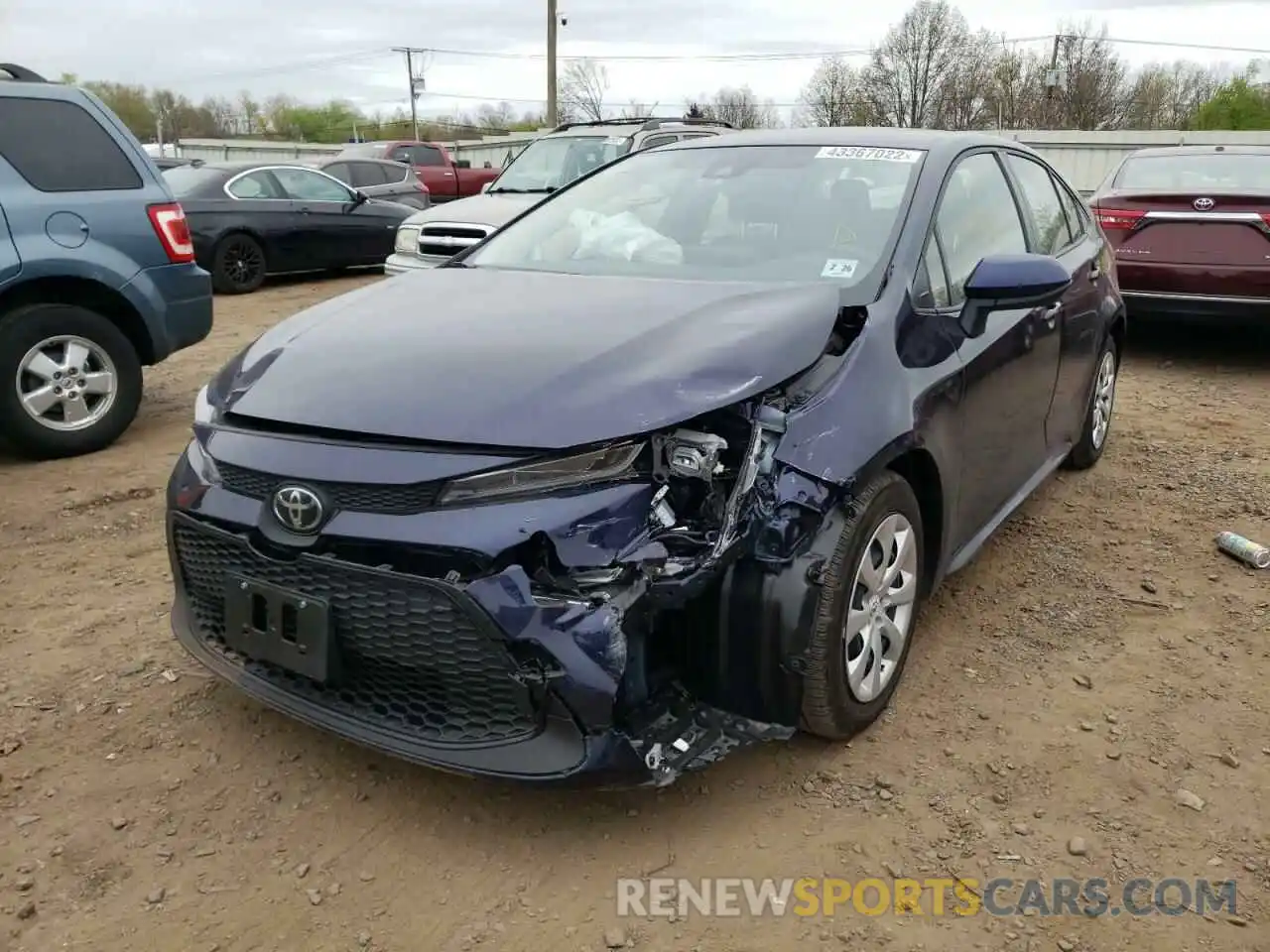 2 Photograph of a damaged car JTDEPMAE2MJ174137 TOYOTA COROLLA 2021