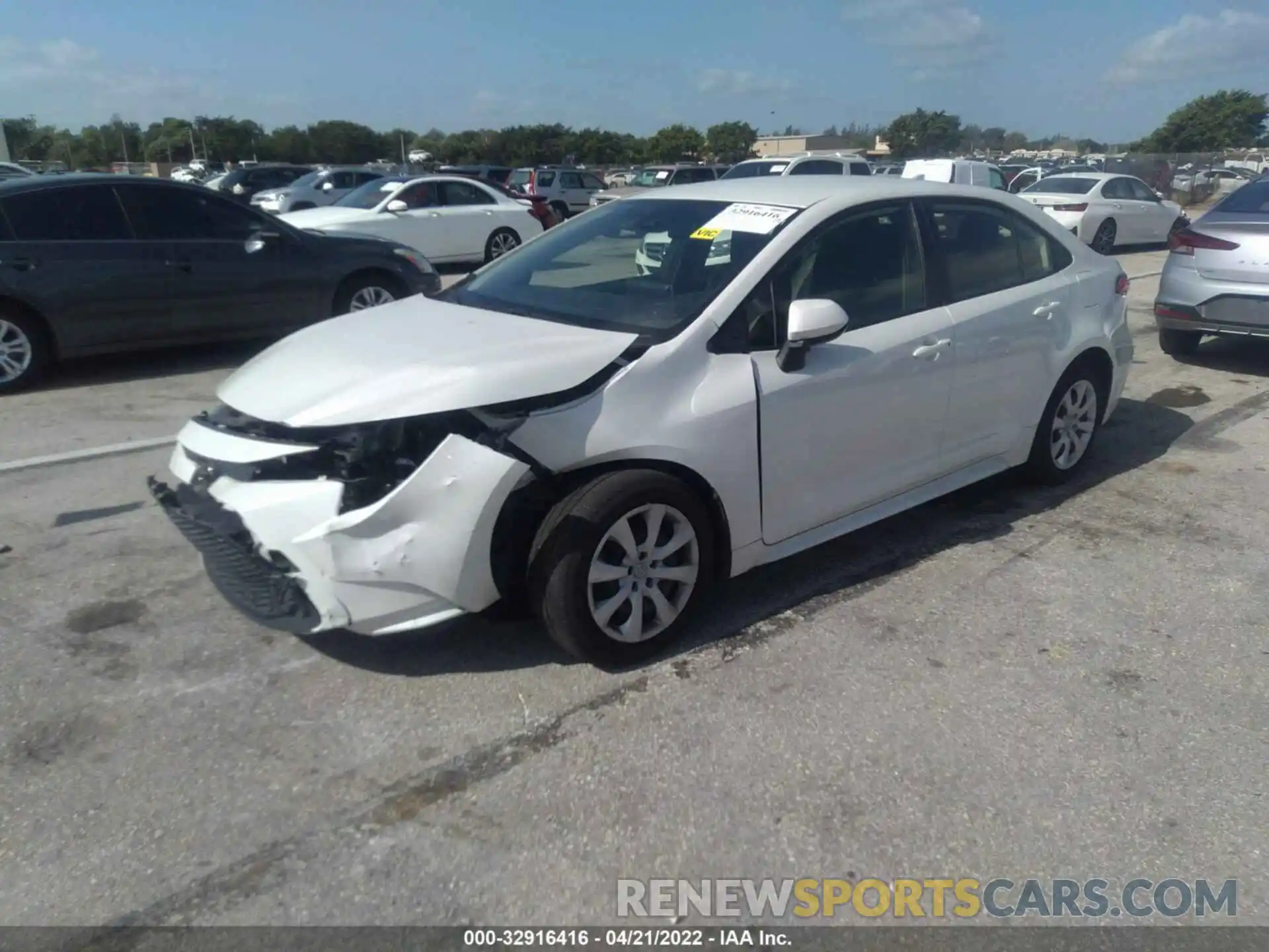 2 Photograph of a damaged car JTDEPMAE2MJ174526 TOYOTA COROLLA 2021