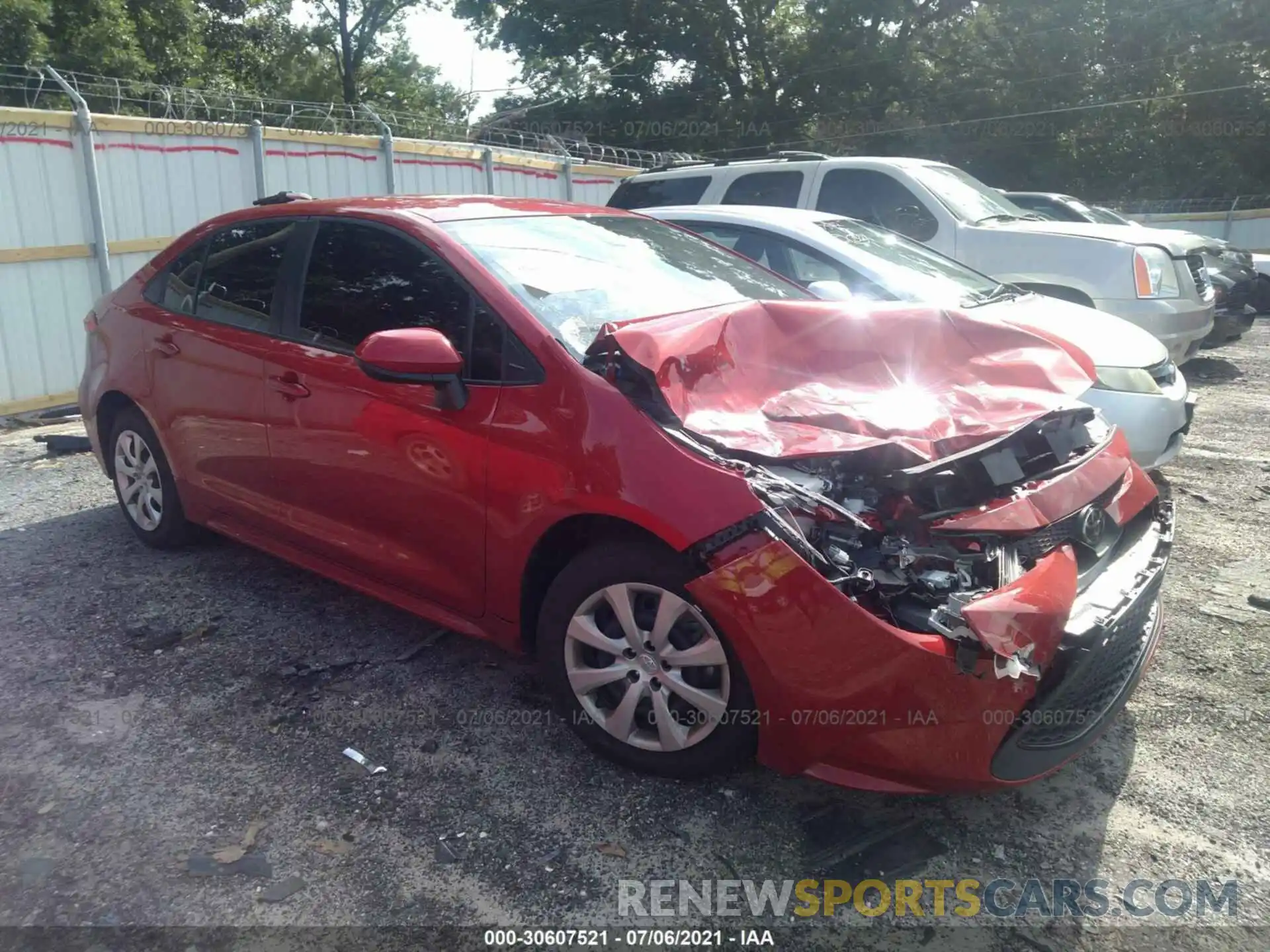 1 Photograph of a damaged car JTDEPMAE2MJ175644 TOYOTA COROLLA 2021