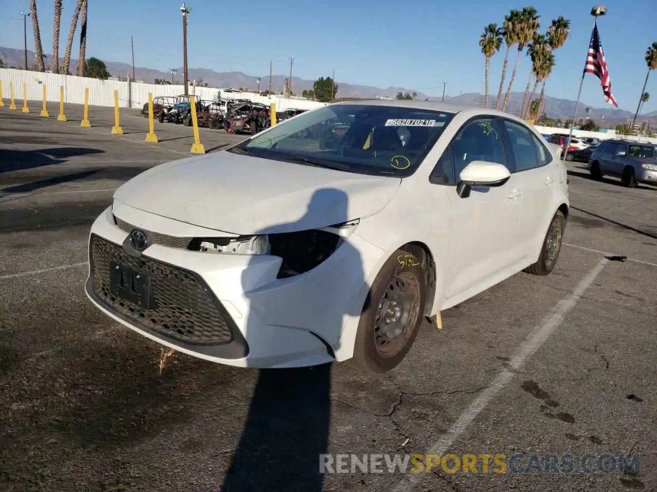 2 Photograph of a damaged car JTDEPMAE2MJ176020 TOYOTA COROLLA 2021