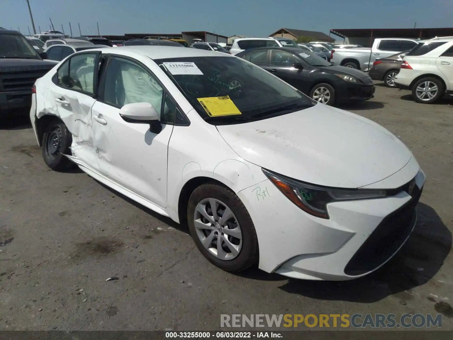 1 Photograph of a damaged car JTDEPMAE2MJ176132 TOYOTA COROLLA 2021