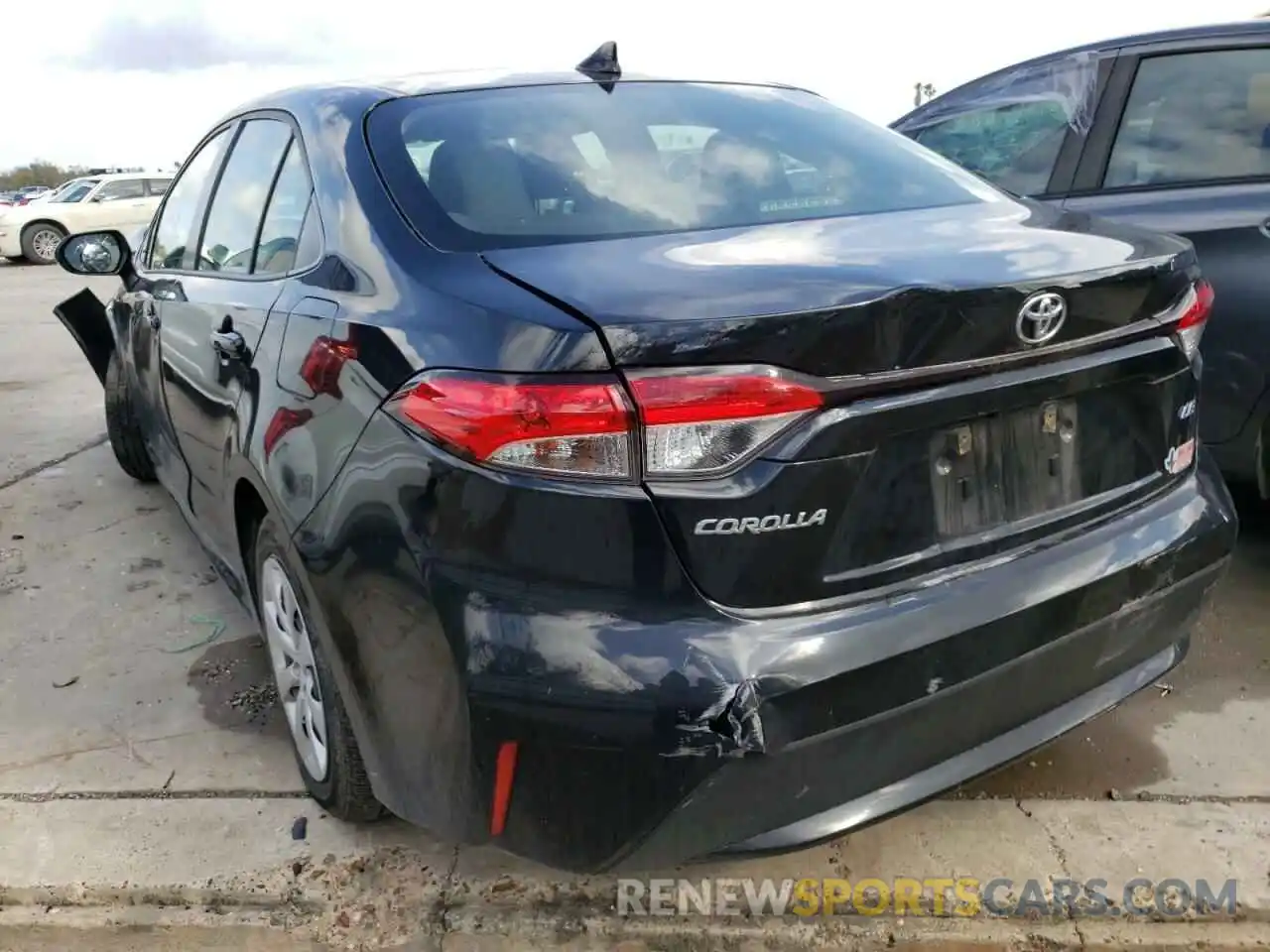 3 Photograph of a damaged car JTDEPMAE2MJ176972 TOYOTA COROLLA 2021