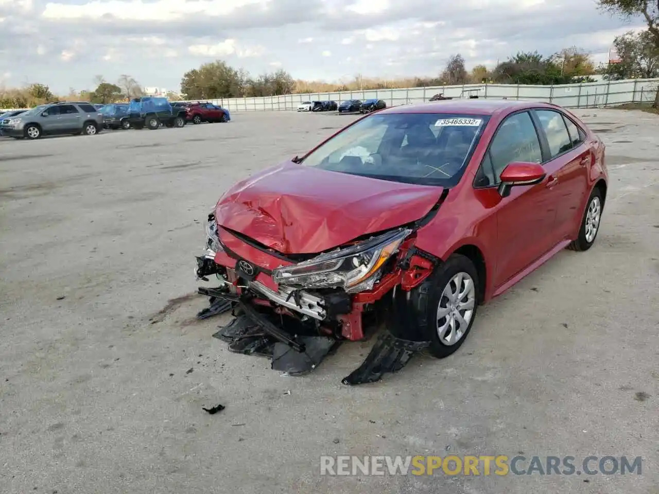 2 Photograph of a damaged car JTDEPMAE2MJ179211 TOYOTA COROLLA 2021