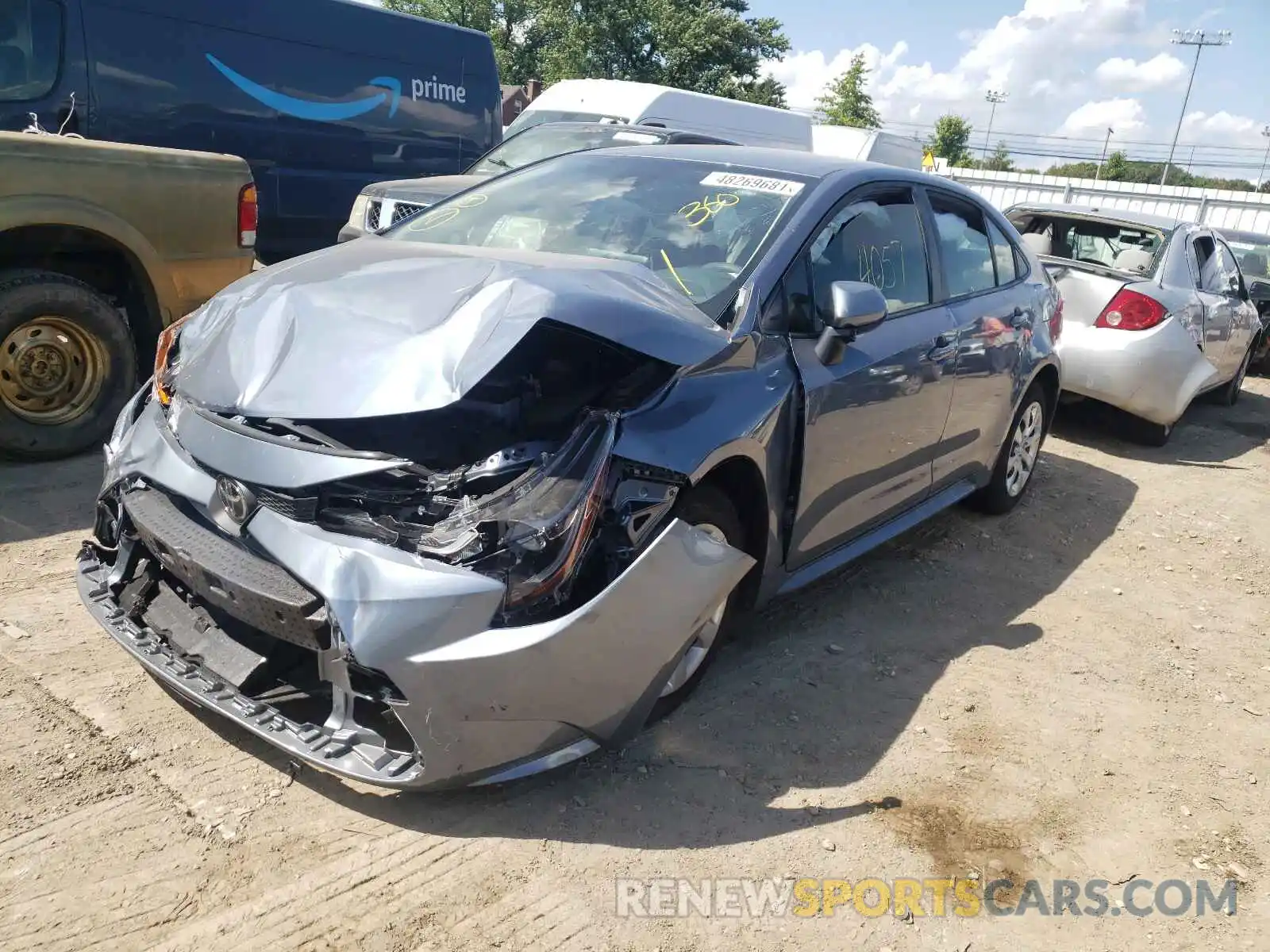 2 Photograph of a damaged car JTDEPMAE2MJ179810 TOYOTA COROLLA 2021