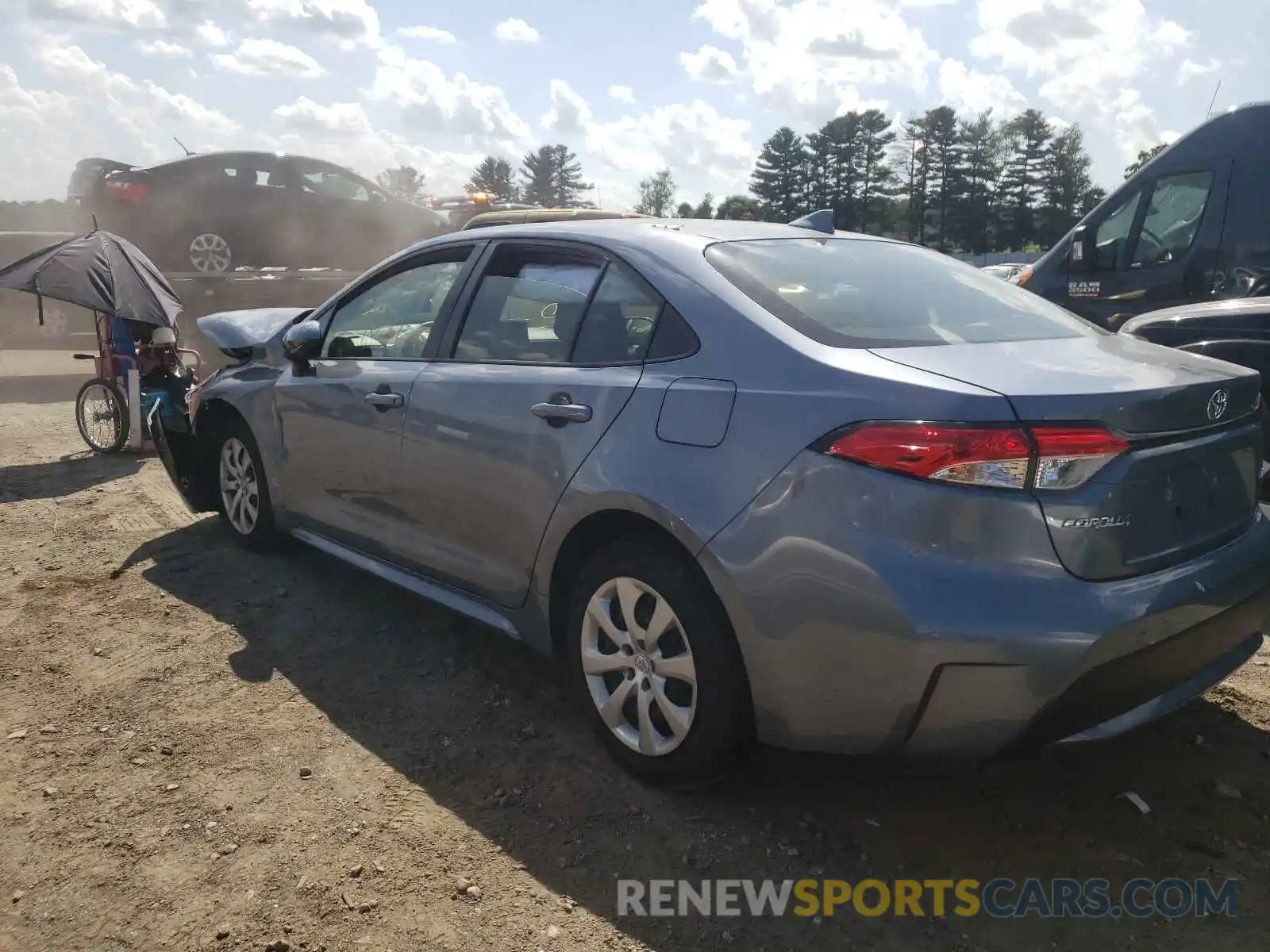 3 Photograph of a damaged car JTDEPMAE2MJ179810 TOYOTA COROLLA 2021