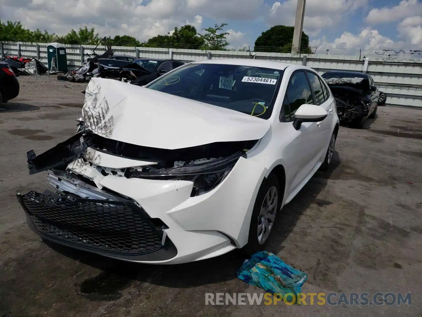 2 Photograph of a damaged car JTDEPMAE2MJ180732 TOYOTA COROLLA 2021