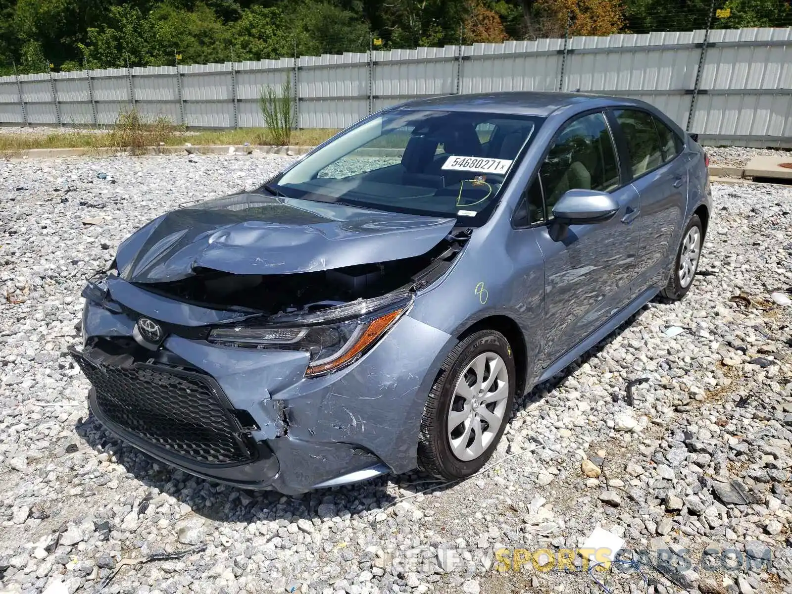 2 Photograph of a damaged car JTDEPMAE2MJ181525 TOYOTA COROLLA 2021