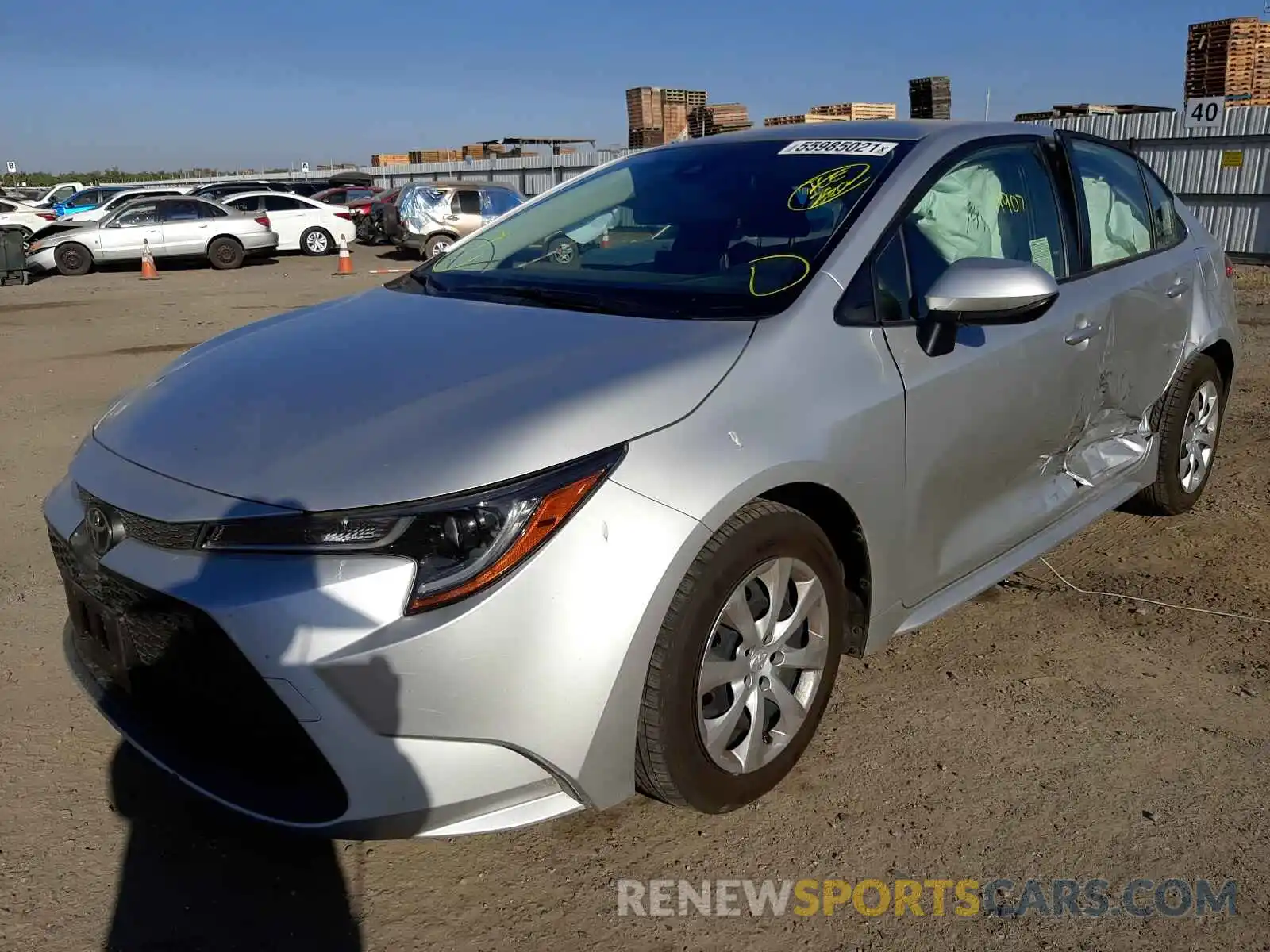 2 Photograph of a damaged car JTDEPMAE2MJ182559 TOYOTA COROLLA 2021