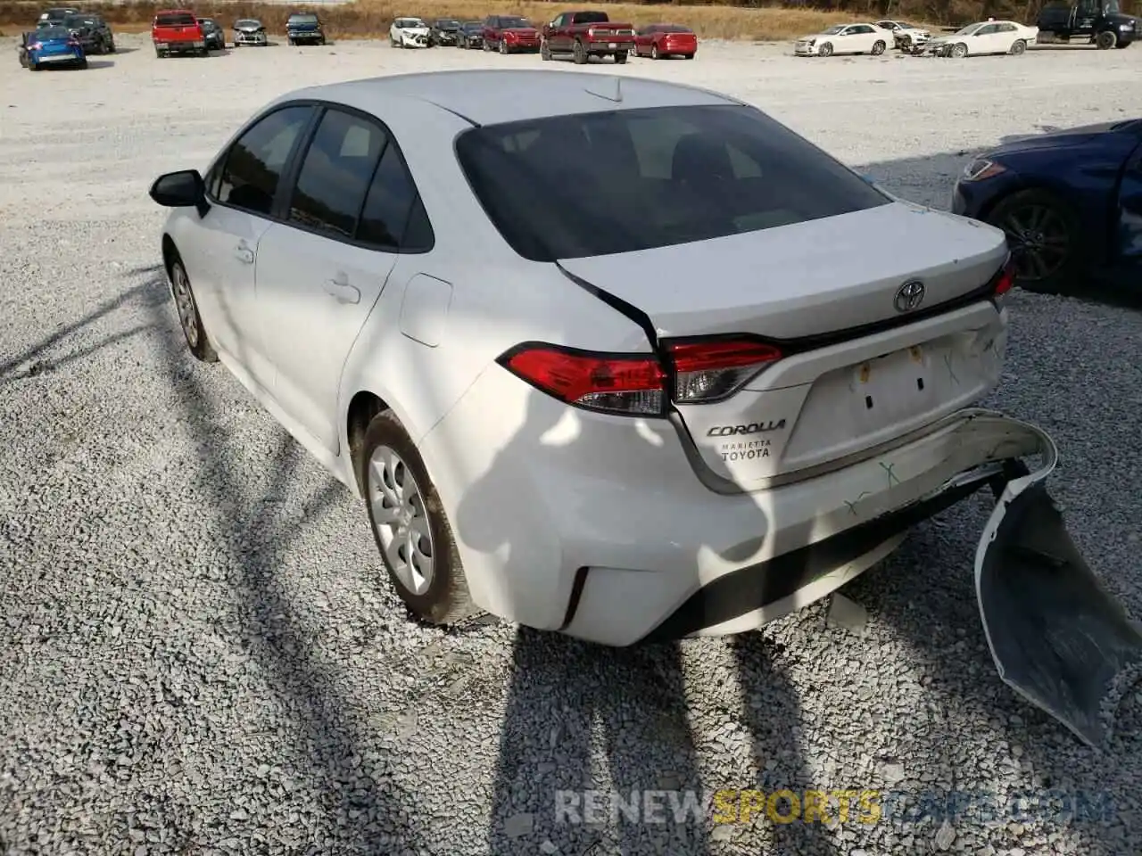 3 Photograph of a damaged car JTDEPMAE2MJ182867 TOYOTA COROLLA 2021