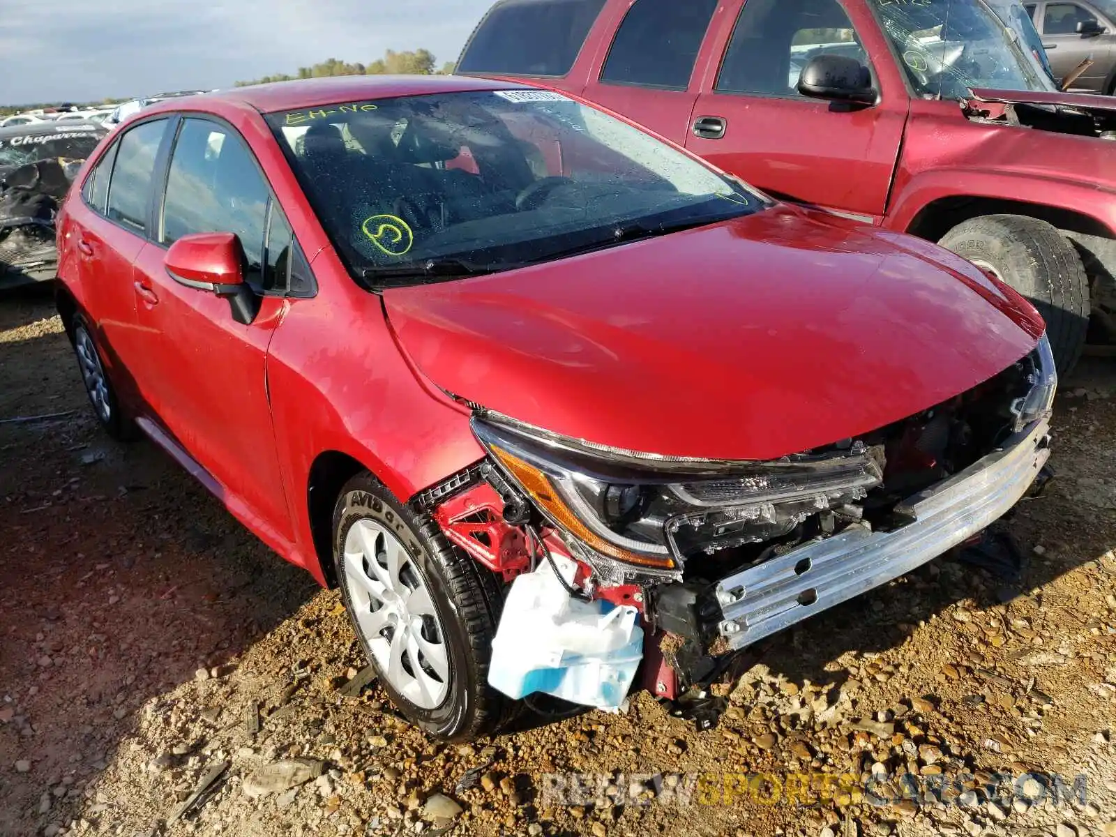 1 Photograph of a damaged car JTDEPMAE2MJ184148 TOYOTA COROLLA 2021