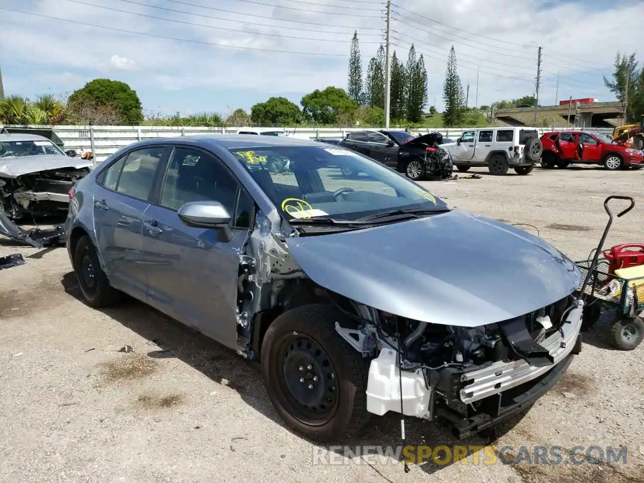 1 Photograph of a damaged car JTDEPMAE2MJ186935 TOYOTA COROLLA 2021