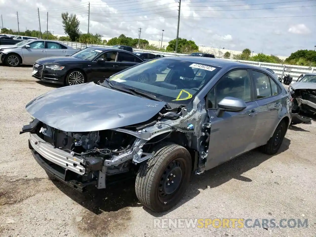 2 Photograph of a damaged car JTDEPMAE2MJ186935 TOYOTA COROLLA 2021