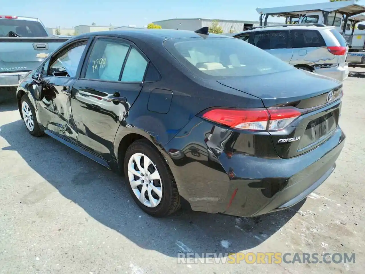 3 Photograph of a damaged car JTDEPMAE2MJ188197 TOYOTA COROLLA 2021