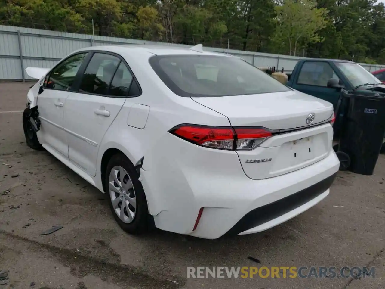 3 Photograph of a damaged car JTDEPMAE3MJ120524 TOYOTA COROLLA 2021