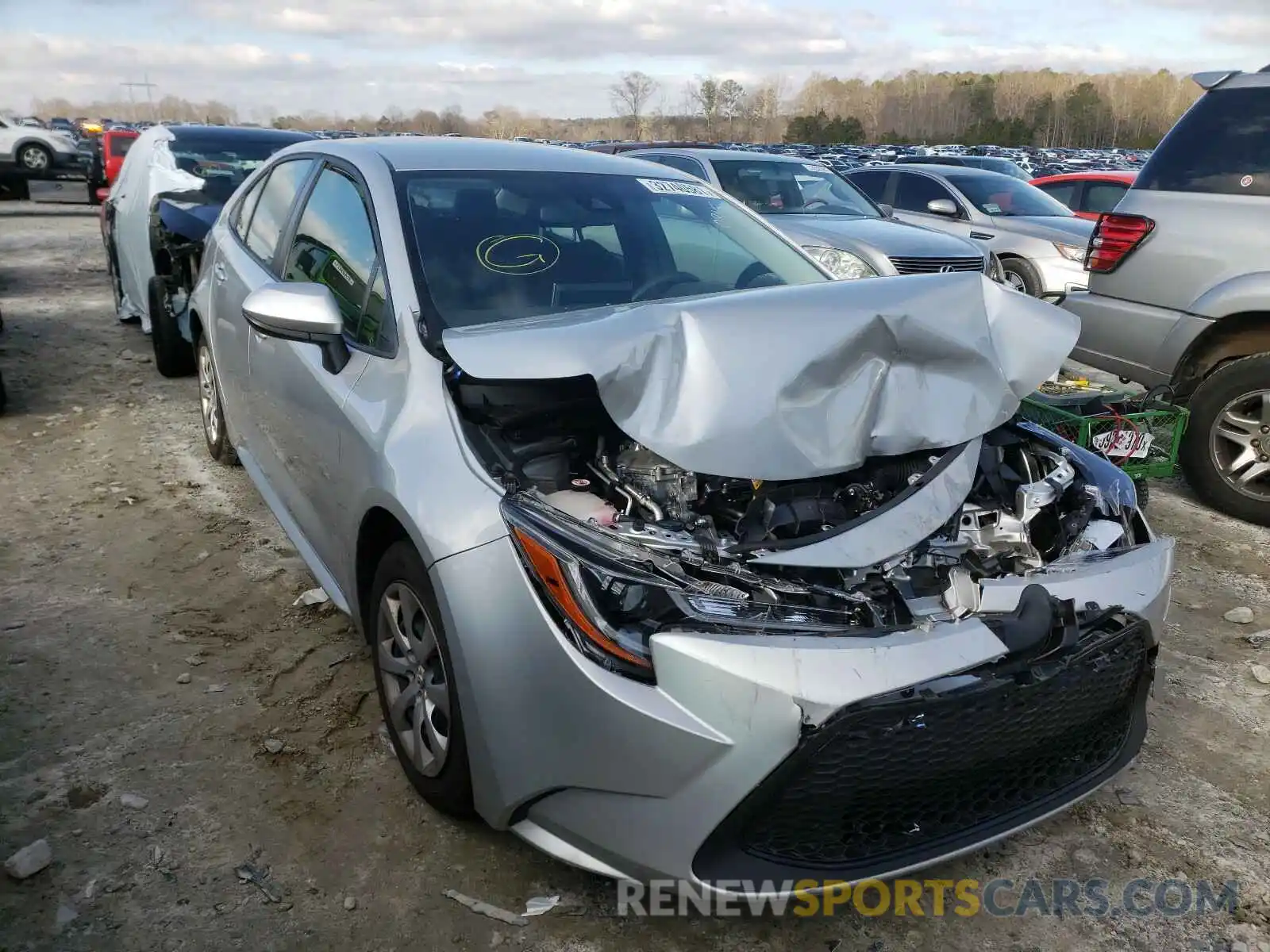 1 Photograph of a damaged car JTDEPMAE3MJ120815 TOYOTA COROLLA 2021