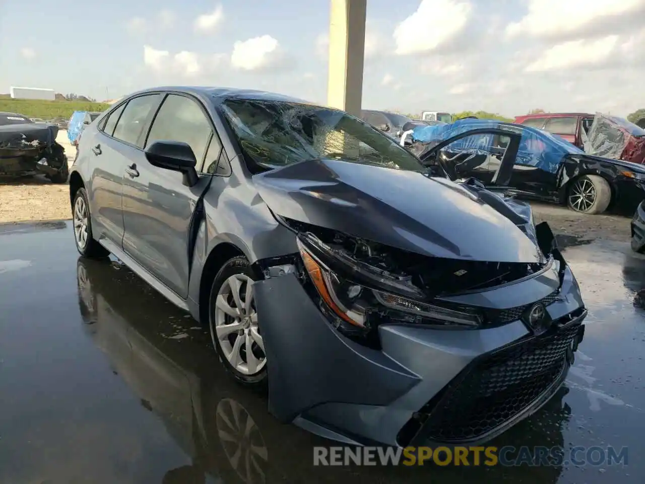 1 Photograph of a damaged car JTDEPMAE3MJ126484 TOYOTA COROLLA 2021