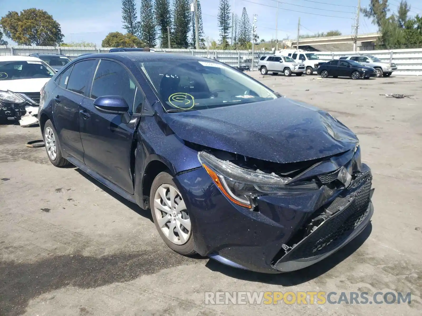 1 Photograph of a damaged car JTDEPMAE3MJ127666 TOYOTA COROLLA 2021