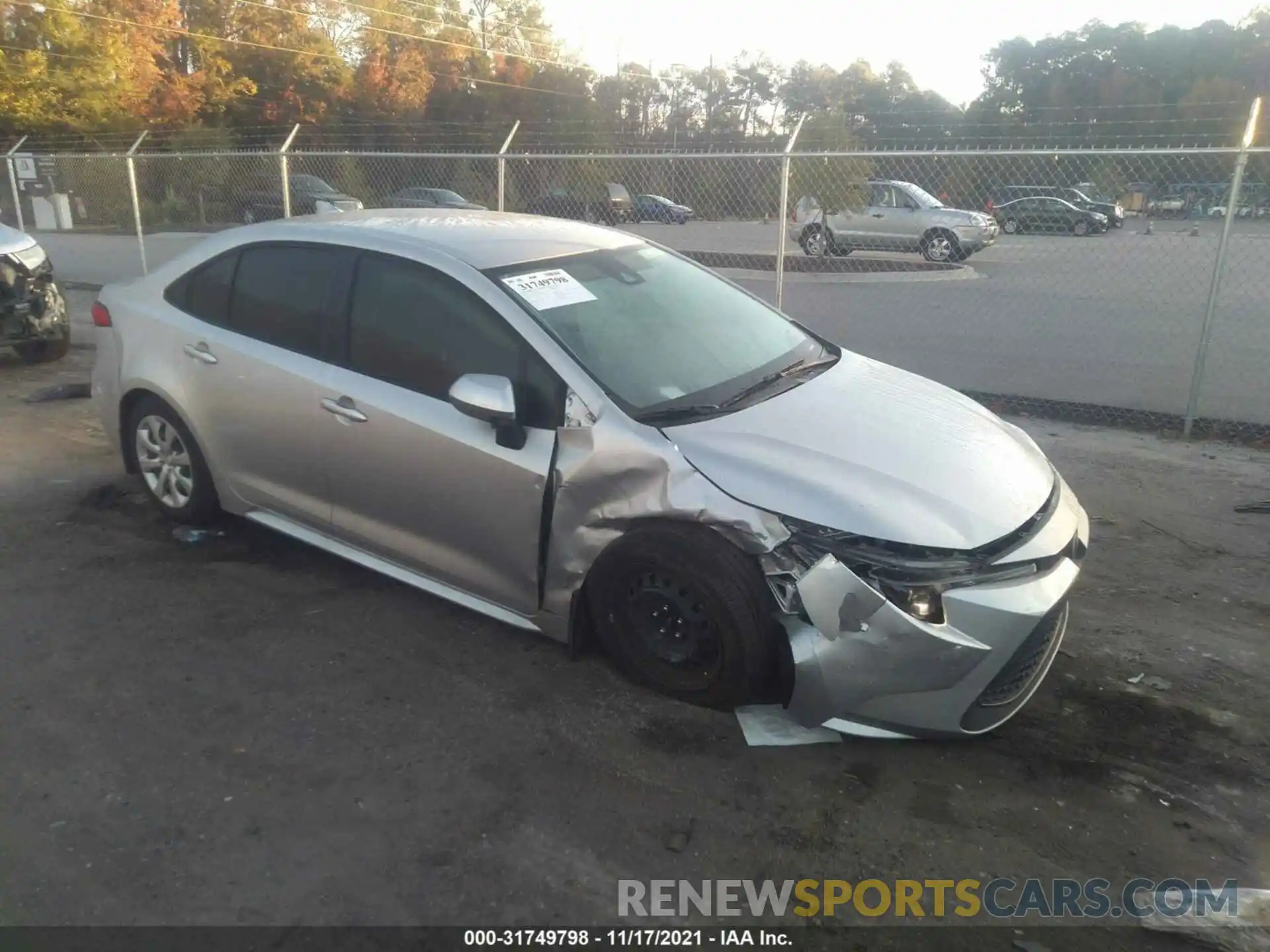 1 Photograph of a damaged car JTDEPMAE3MJ132625 TOYOTA COROLLA 2021