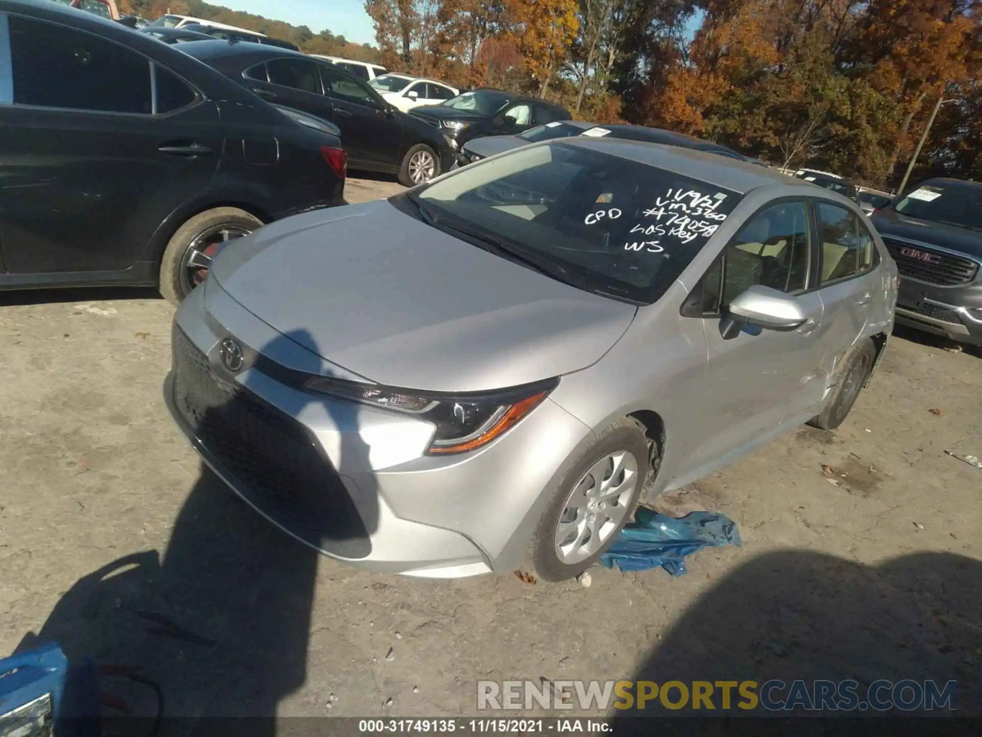 2 Photograph of a damaged car JTDEPMAE3MJ133760 TOYOTA COROLLA 2021