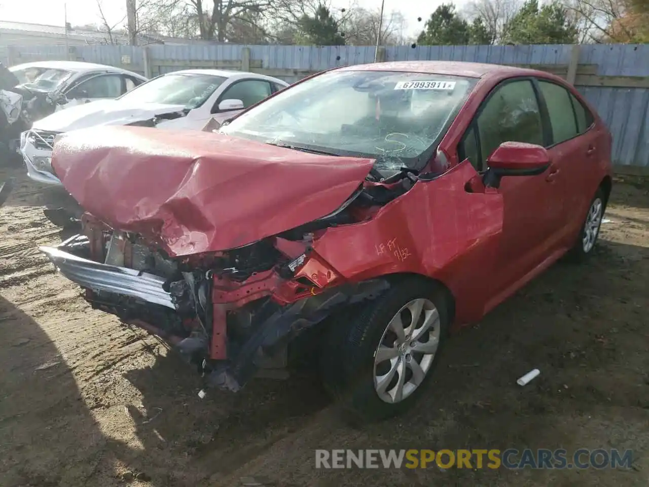 2 Photograph of a damaged car JTDEPMAE3MJ135718 TOYOTA COROLLA 2021