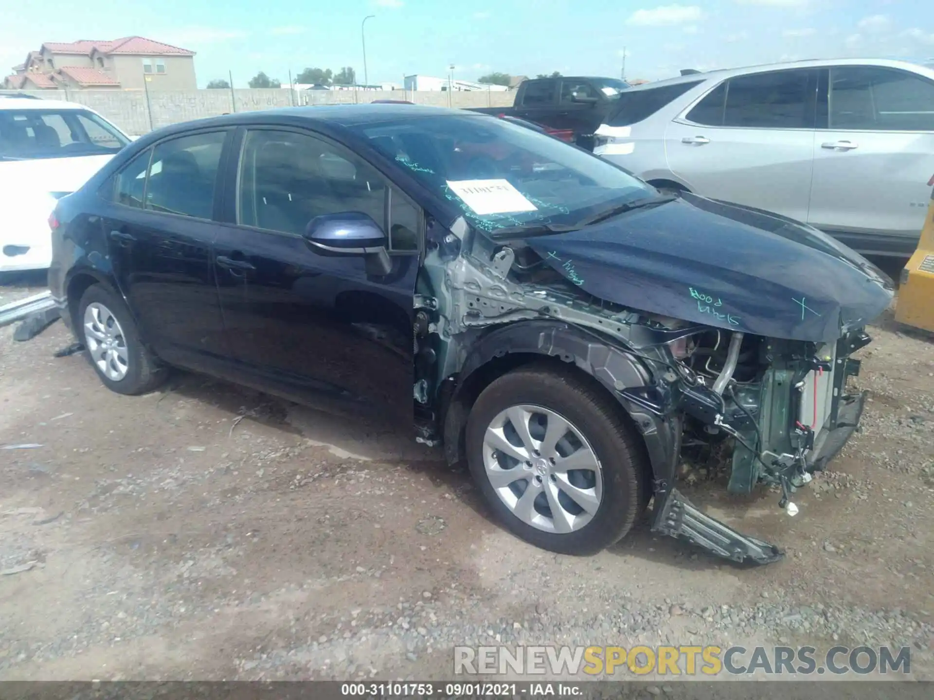 1 Photograph of a damaged car JTDEPMAE3MJ141177 TOYOTA COROLLA 2021