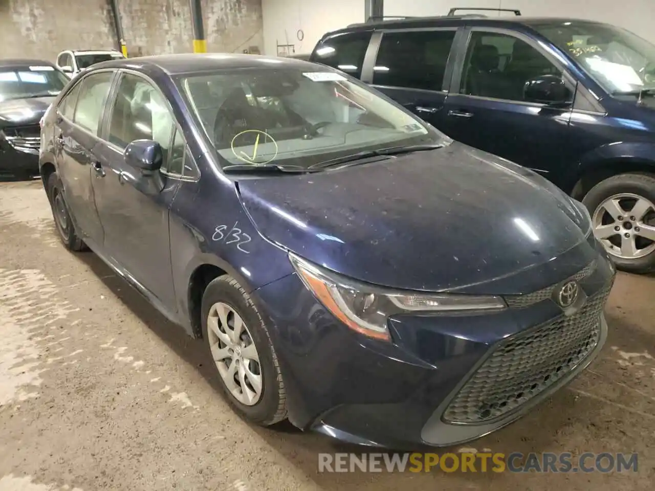 1 Photograph of a damaged car JTDEPMAE3MJ145603 TOYOTA COROLLA 2021